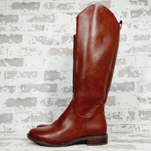 NEW Nordstrom Rack Meadow Brown Faux Leather Tall Riding Boots D209